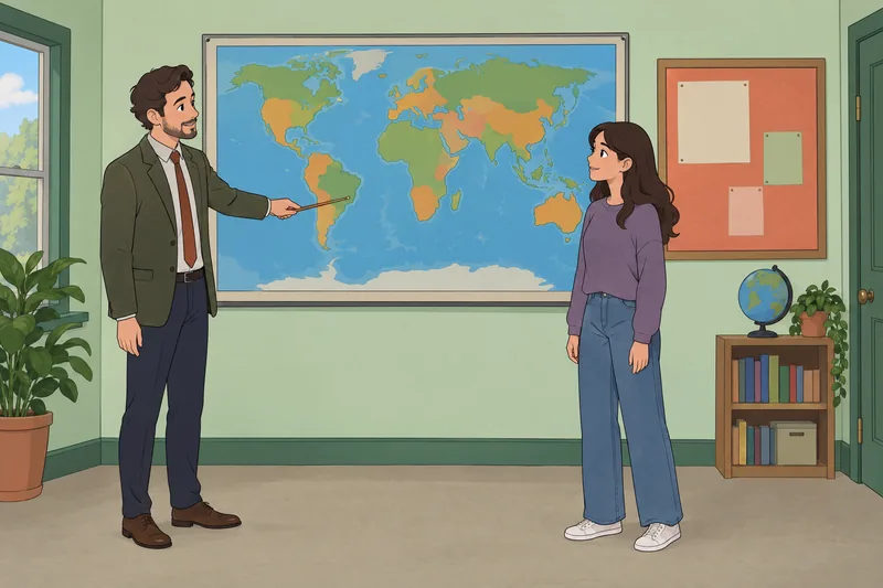 AP World Map clues appear in class.