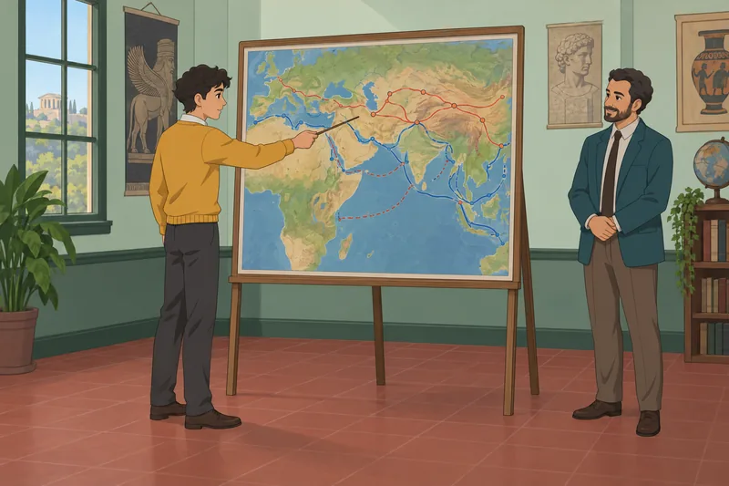 AP World Unit lesson shows ancient routes.