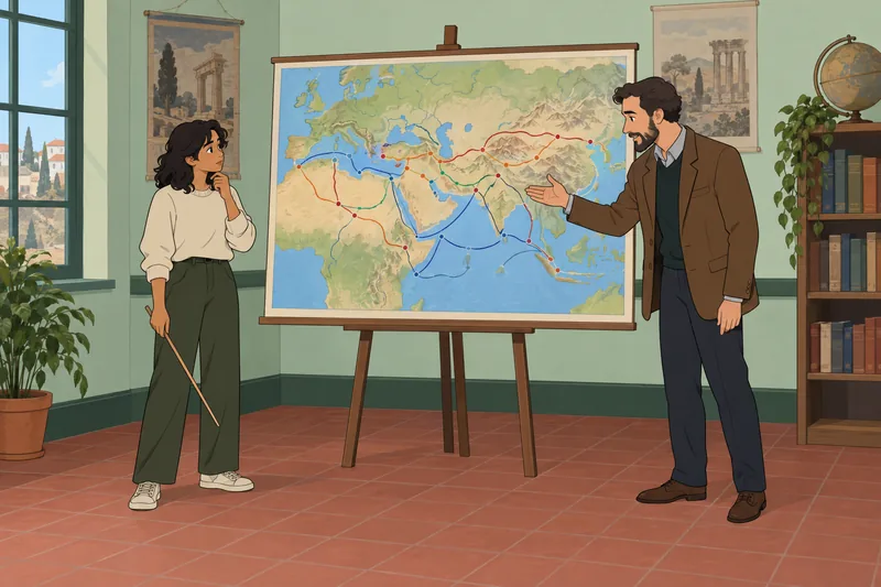 El cuestionario de la escena muestra rutas antiguas.