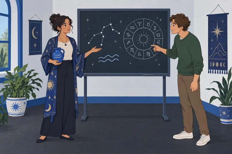 Aquarius Quiz shows a Water Bearer lesson.