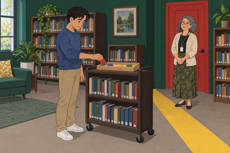 AR Reading Quiz: adult selects an answer token.