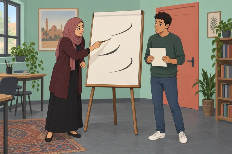 Arabic Quiz shows a calm classroom review.