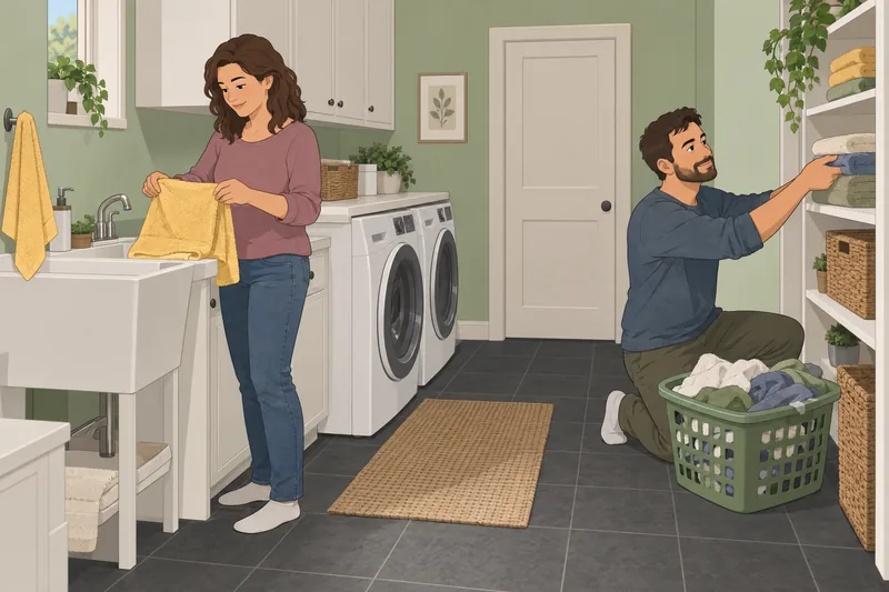 Are My Needs show practical support during laundry.