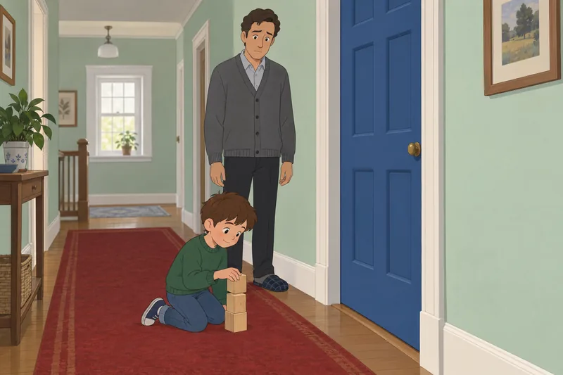 Are My Parents: Child waits by a door.