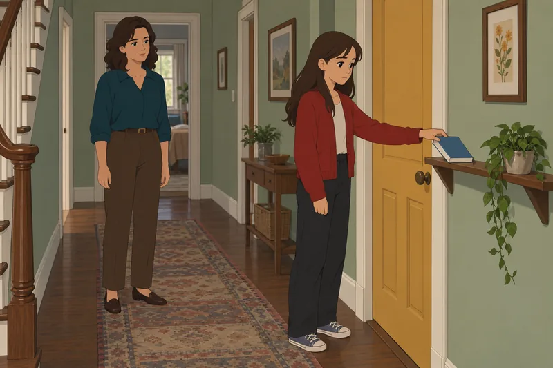 Are My Parents strict? A closed bedroom door.