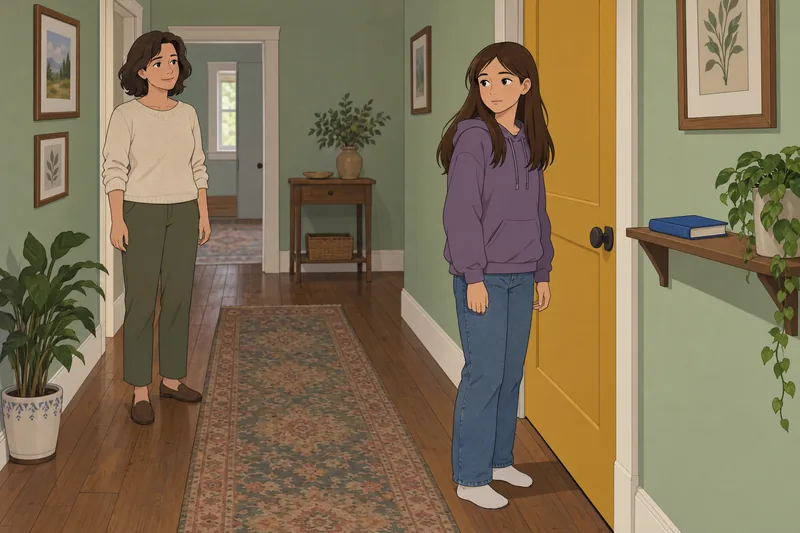 El cuestionario ¿Mis padres muestra una puerta cerrada.