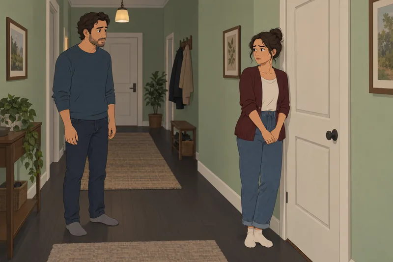 Are We Growing distant in a hallway.