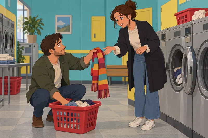Are We Just noticing his thoughtful scarf gesture?