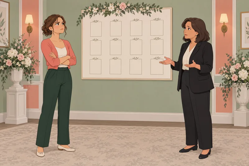 Are You a bride checking a seating board?