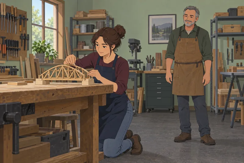 Are You a participant finishing a wooden bridge?