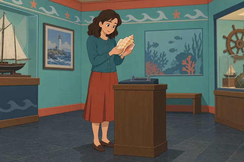 Are You a visitor studying a seashell?