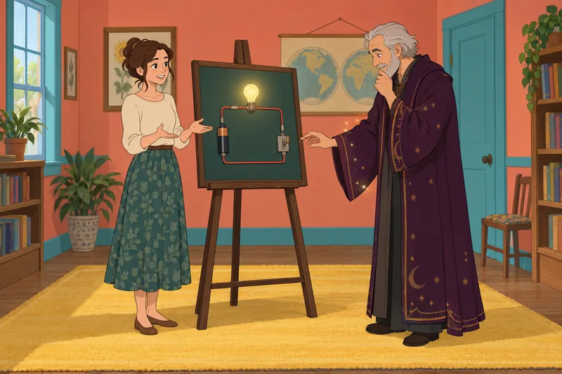 cuestionario ¿Eres muggle: Un profesor explica electricidad.