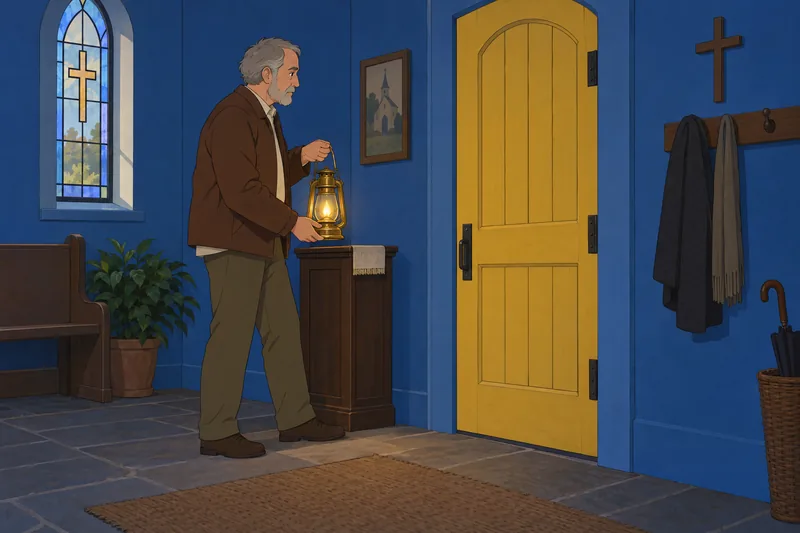 Are You a hesitant guide beside a lantern.