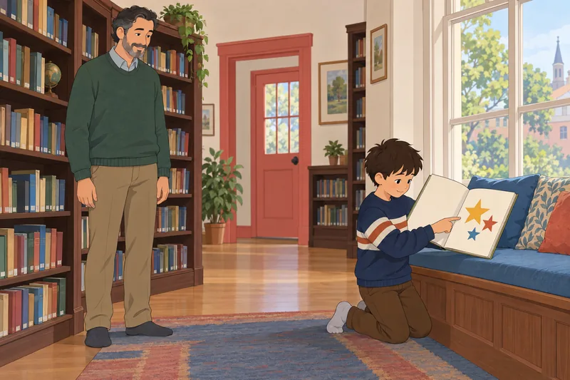 cuestionario ¿Eres un niño leyendo un libro estelar.