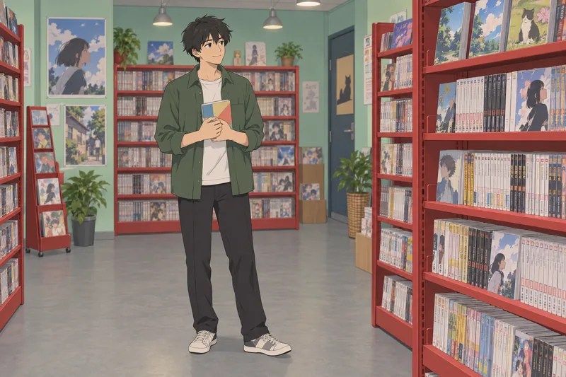 cuestionario ¿Eres weeb? Una lectora observa mangas.