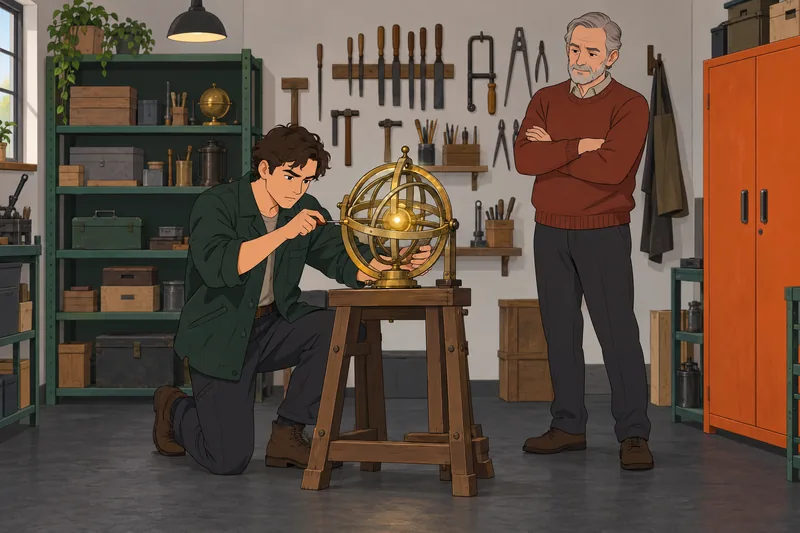 Are You a wizard? A repaired astrolabe glows.