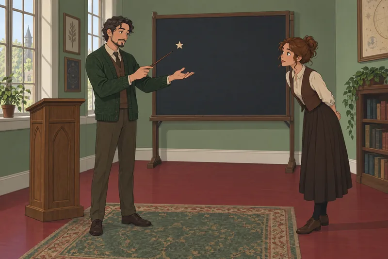 Are You a wizard? A wand demonstration begins.