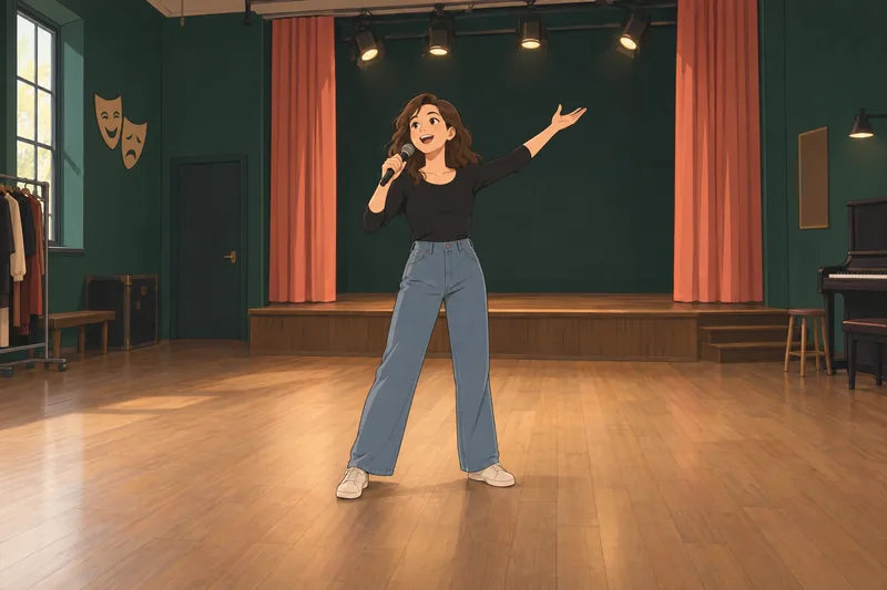 Are You Liv during a stage rehearsal.