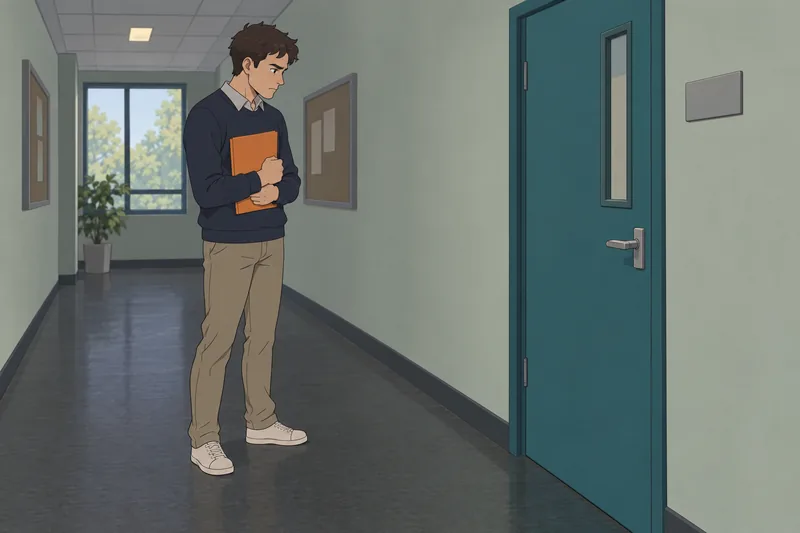Examination Stress Susceptibility waits outside the exam room.