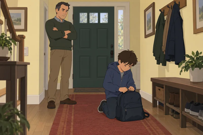 Are Your Parents beside a school backpack?