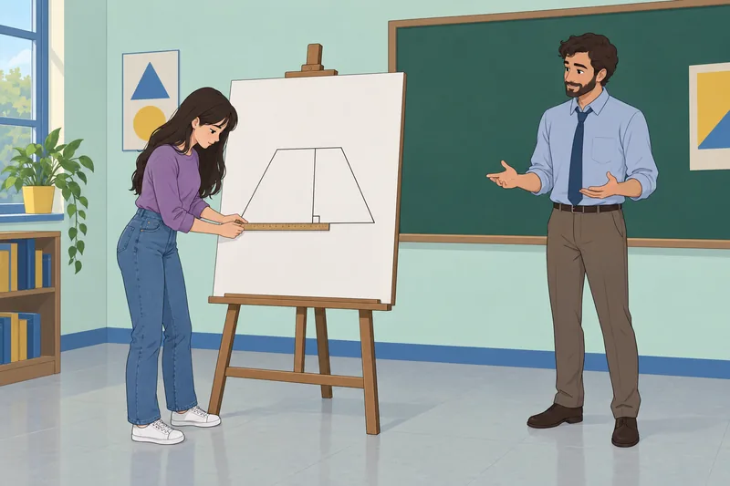 cuestionario sobre el trapecio aparece en clase.