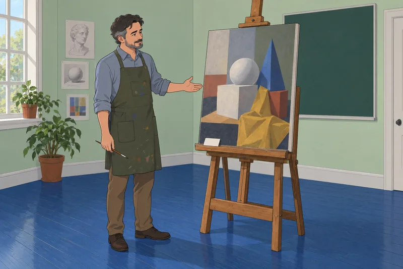 El cuestionario de arte muestra una pintura.