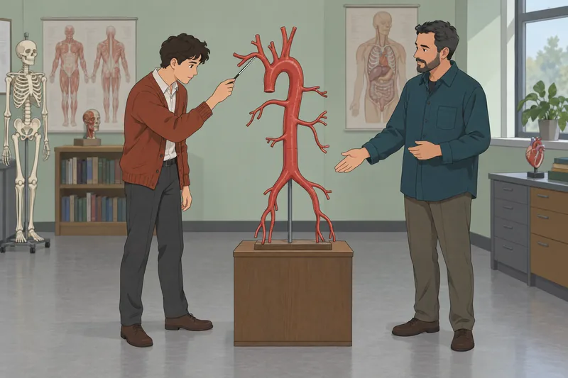Arteries Quiz shows a student tracing vessel branches.