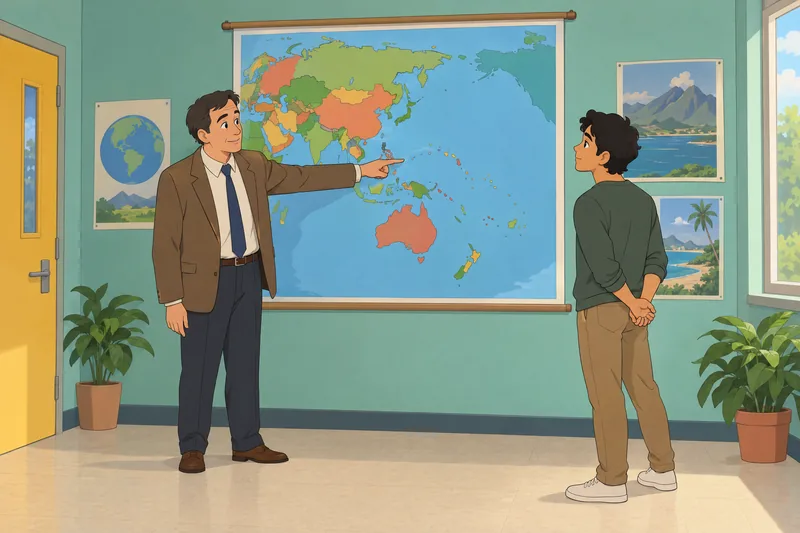 El cuestionario del mapa ocurre en clase.