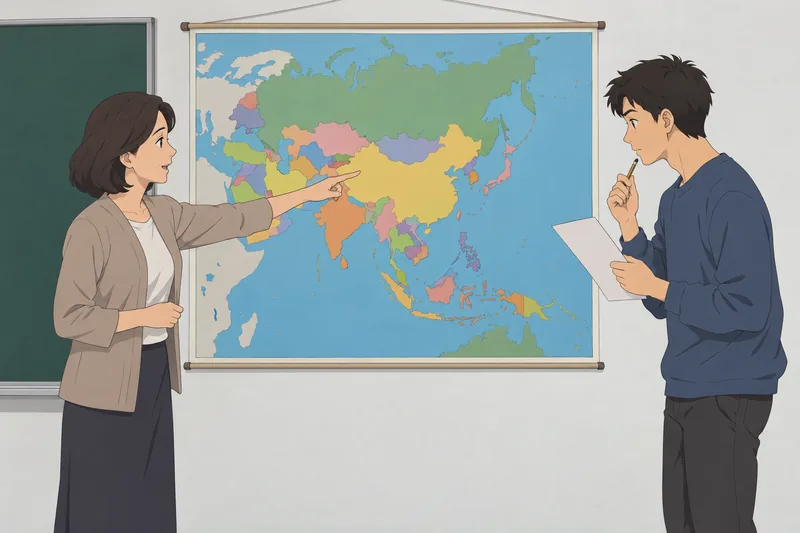 Asia Capitals Quiz maps recall in class.