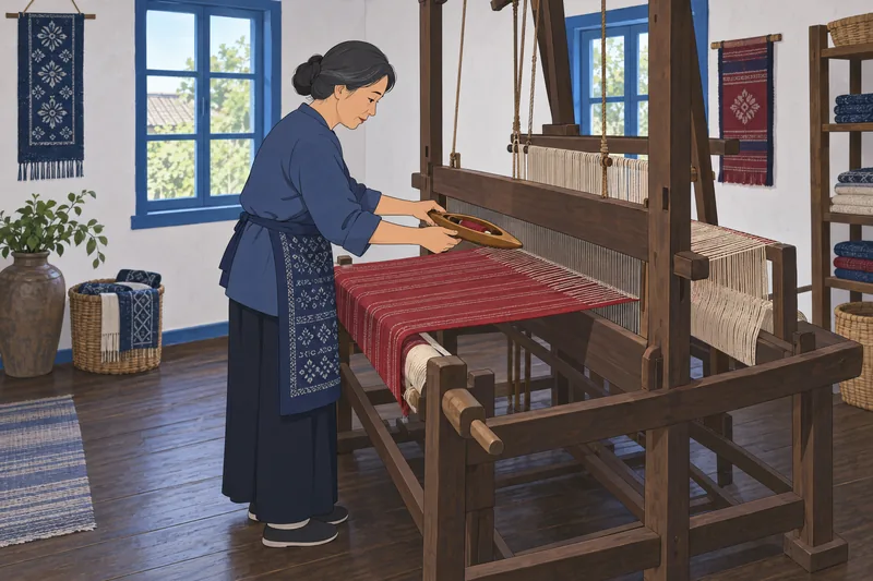 Asian Culture Quiz features a weaving shuttle.