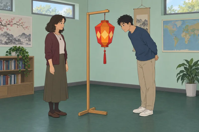 Un cuestionario sobre las culturas asiáticas muestra farol.