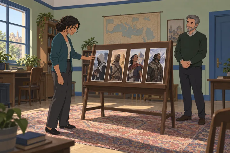 Assassin's Creed Character quiz shows four profiles.