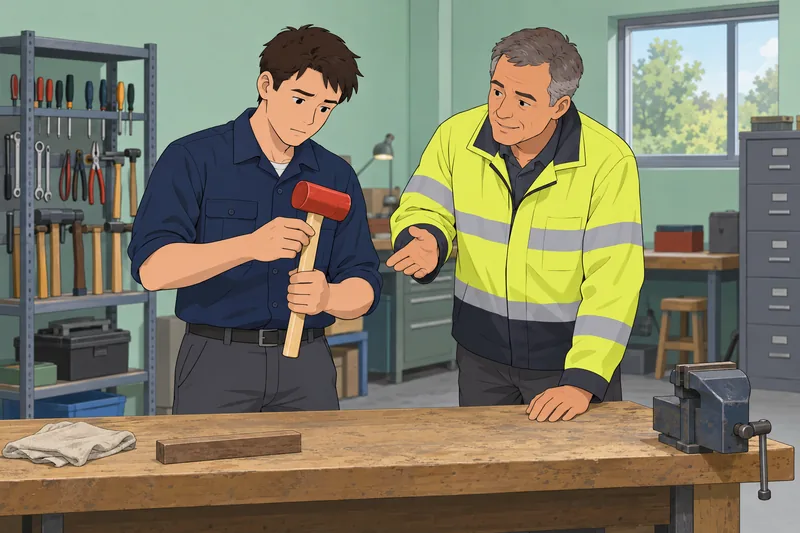 Employee Professional Adaptation unfolds in a repair workshop.