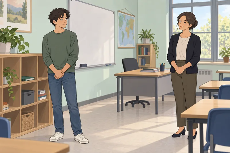 Escena: diagnóstico de la responsabilidad en un aula.