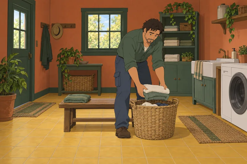 Asthenic State Scale captures a pause during chores.