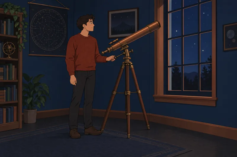 El cuestionario de astronomía observa estrellas.