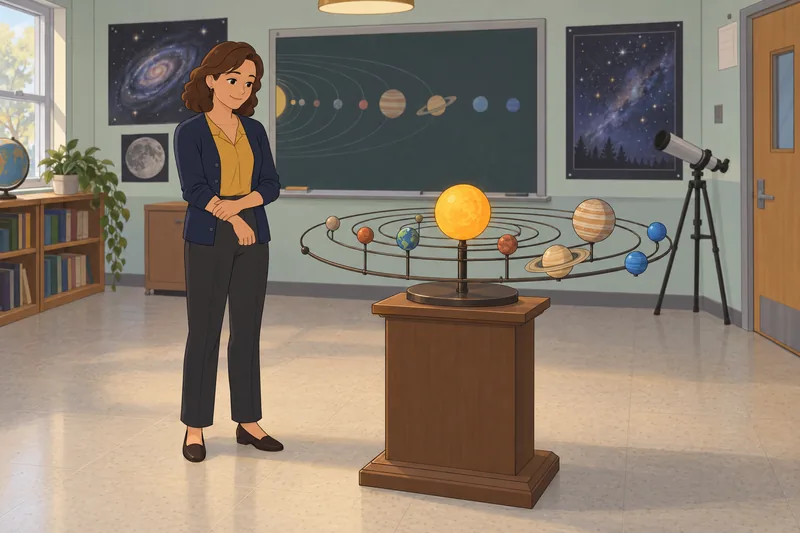 El cuestionario de astronomía presenta órbitas.