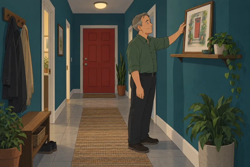 Home Attachment Scale shows a framed watercolor.