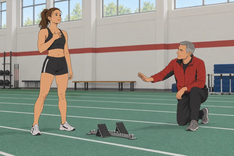 actitud hacia la — un atleta respira antes.