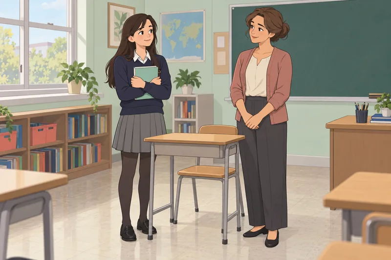 escala de actitud muestra a una alumna estudiando.