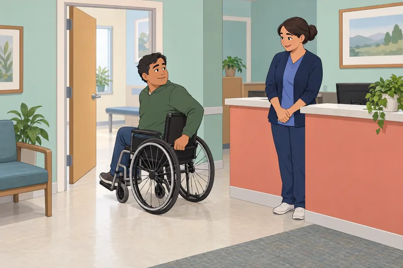 escala de actitudes: bienvenida en una clínica.