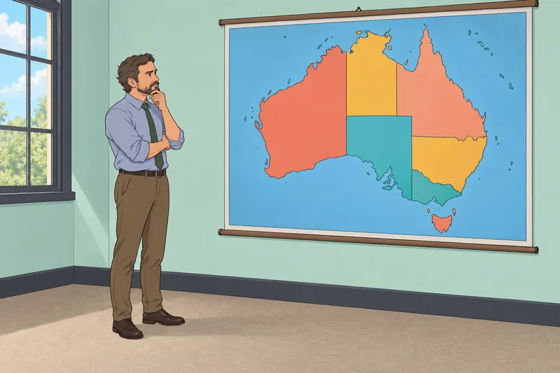 El cuestionario sobre el mapa muestra fronteras.