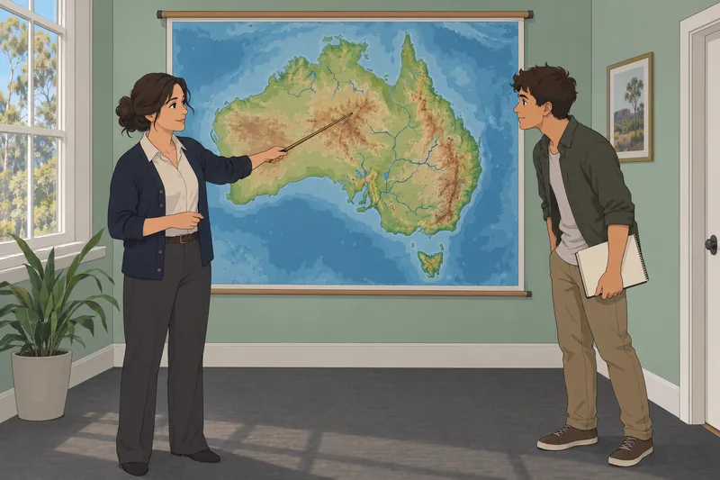 Australia Physical Map reveals key landforms.