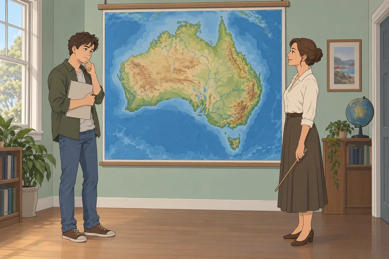 Guía del cuestionario sobre el relieve australiano.