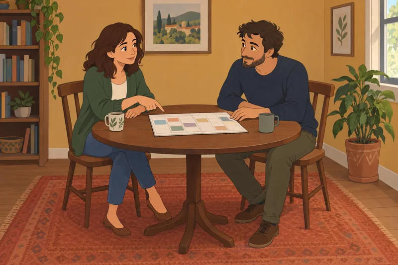 Broad Autism Phenotype: two adults review a plan.