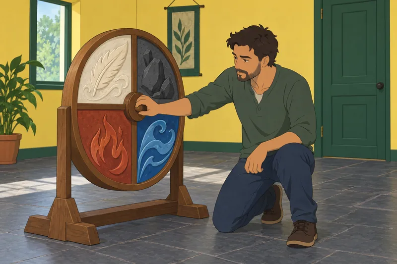 Avatar Element Quiz frames four elemental directions.