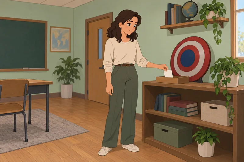 Quiz de los: alumna estudia un escudo mate.