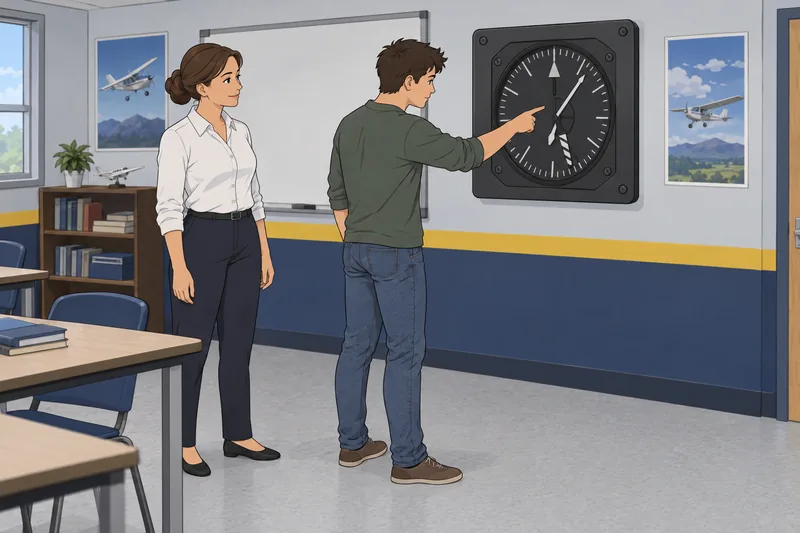 El cuestionario de aviación muestra práctica instrumental.