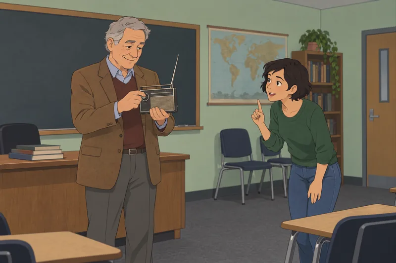 Baby Boomer Quiz in a history classroom.