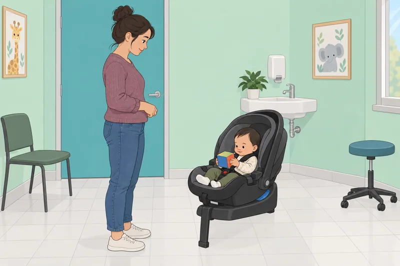 cuestionario sobre bebés muestra una cuidadora.